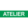 ATELIER vert - 29x7cm - Sticker/autocollant