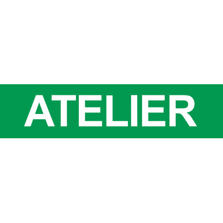 ATELIER vert - 15x3,5cm - Sticker/autocollant