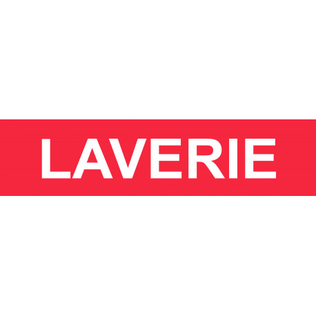 LAVERIE rouge - 15x3,5cm - Sticker/autocollant