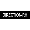 DIRECTION RH noir - 29x7cm - Sticker/autocollant