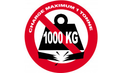 Charge maximale 1 tonne - 5cm - Sticker/autocollant