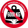 Charge maximale 6 tonnes - 10cm - Sticker/autocollant