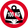 Charge maximale 100 KG - 15cm - Sticker/autocollant