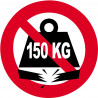 Charge maximale 150 kilos - 5cm - Sticker/autocollant