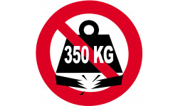 Charge maximale 350 kilos - 10cm - Sticker/autocollant