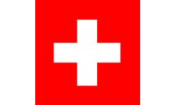 drapeau officiel Suisse : 13x13cm - Sticker/autocollant