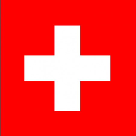 drapeau officiel Suisse : 13x13cm - Sticker/autocollant