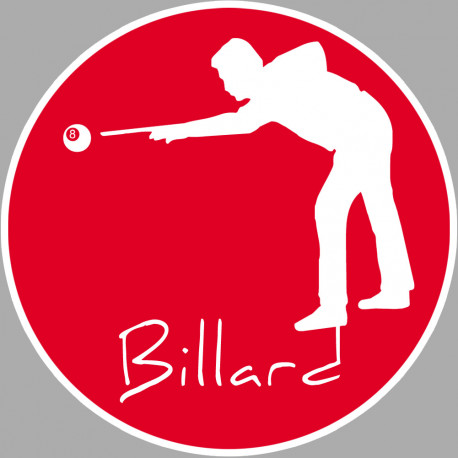 Billard - 20cm - Sticker/autocollant