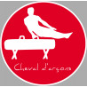 Cheval d'arçons - 10cm - Sticker/autocollant