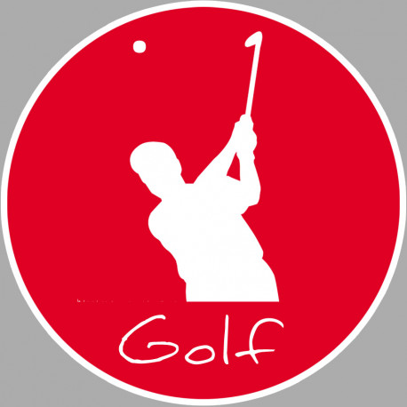 golf tir - 20cm - Sticker/autocollant