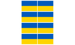 Drapeau Ukraine - 8fois - 9.5 x 6.3 cm - Sticker/autocollant