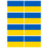 Drapeau Ukraine - 8fois - 9.5 x 6.3 cm - Sticker/autocollant