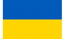 Drapeau Ukraine - 15x10cm - Sticker/autocollant