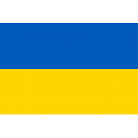 Drapeau Ukraine - 15x10cm - Sticker/autocollant