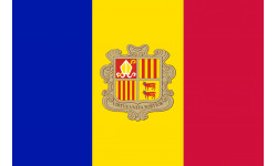 Drapeau Andorre - 19.5 x 13 cm - Sticker/autocollant