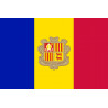 Drapeau Andorre - 5 x 3,3 cm - Sticker/autocollant