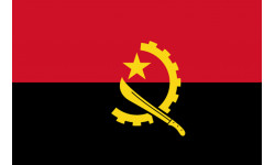 Drapeau Angola - 19.3 x 13 cm - Sticker/autocollant