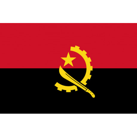 Drapeau Angola - 15 x 10 cm - Sticker/autocollant