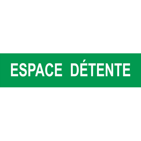 ESPACE  DÉTENTE vert - 29x7cm - Sticker/autocollant