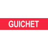 GUICHET ROUGE - 29x7cm - Sticker/autocollant