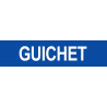 GUICHET BLEU - 15x3,5cm - Sticker/autocollant