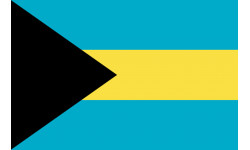 Drapeau Bahamas - 15 x 10 cm - Sticker/autocollant