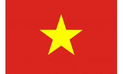 Drapeau Viet Nam - 19.5x13cm - Sticker/autocollant