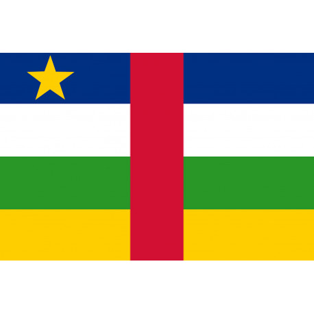 Drapeau République centrafricaine - 5x3,3cm - Sticker/autocollant