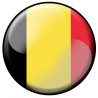 drapeau Belge rond - 20cm - Sticker/autocollant