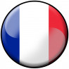 drapeau Français rond - 20cm - Sticker/autocollant