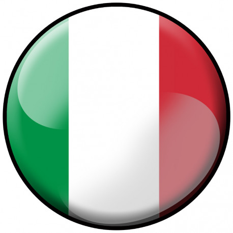 drapeau Italien rond - 15cm - Sticker/autocollant