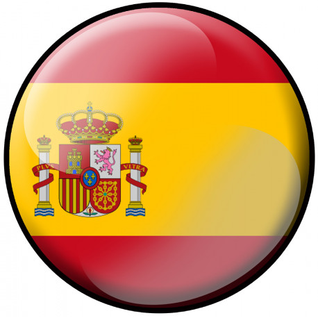 drapeau Espagne rond - 15cm - Sticker/autocollant