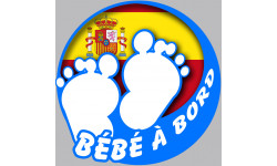 bébé à bord gars espagnol - 15cm - Sticker/autocollant