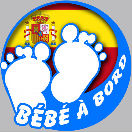 bébé à bord gars espagnol - 15cm - Sticker/autocollant