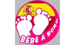 bébé à bord espagnole fille - 15cm - Sticker/autocollant