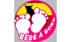 bébé à bord toro fille espagnol - 15cm - Sticker/autocollant