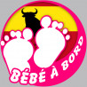 bébé à bord toro fille espagnol - 15cm - Sticker/autocollant