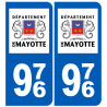 immatriculation 976 (Mayotte) - Sticker/autocollant