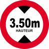 hauteur de passage maximum 3.50m - 20cm - Sticker/autocollant