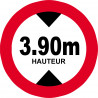 hauteur de passage maximum 3.90m - 10cm - Sticker/autocollant