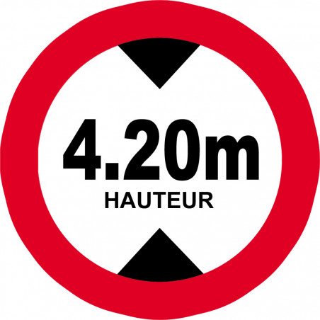 hauteur de passage maximum 4,20m - 20cm - Sticker/autocollant