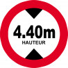 hauteur de passage maximum 4,40m - 20cm - Sticker/autocollant