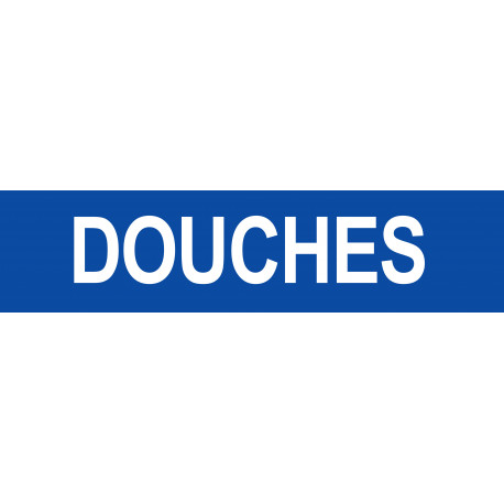 DOUCHES bleu - 15x3.5cm - Sticker/autocollant