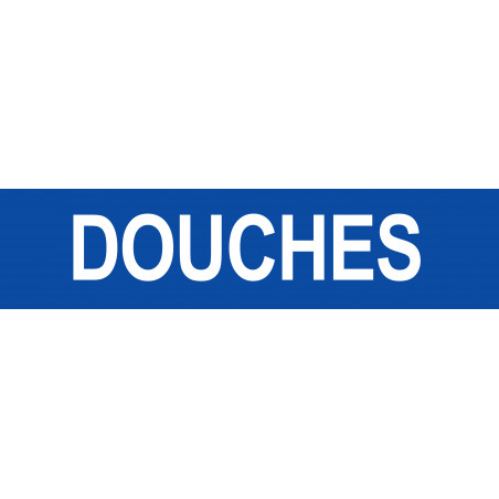 DOUCHES bleu - 15x3.5cm - Sticker/autocollant