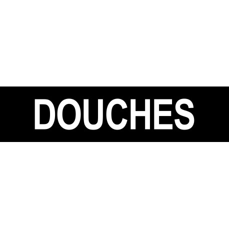 DOUCHES noir - 29x7cm - Sticker/autocollant