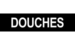 DOUCHES noir - 15x3.5cm - Sticker/autocollant