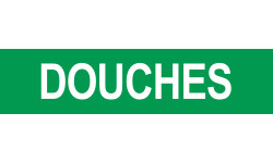 DOUCHES vert - 29x7cm - Sticker/autocollant