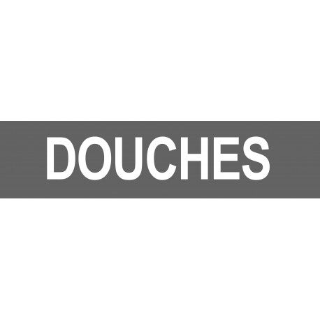 DOUCHES gris - 29x7cm - Sticker/autocollant