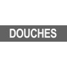 DOUCHES gris - 29x7cm - Sticker/autocollant