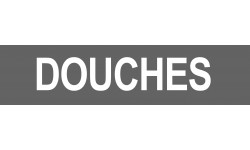 DOUCHES gris - 15x3.5cm - Sticker/autocollant